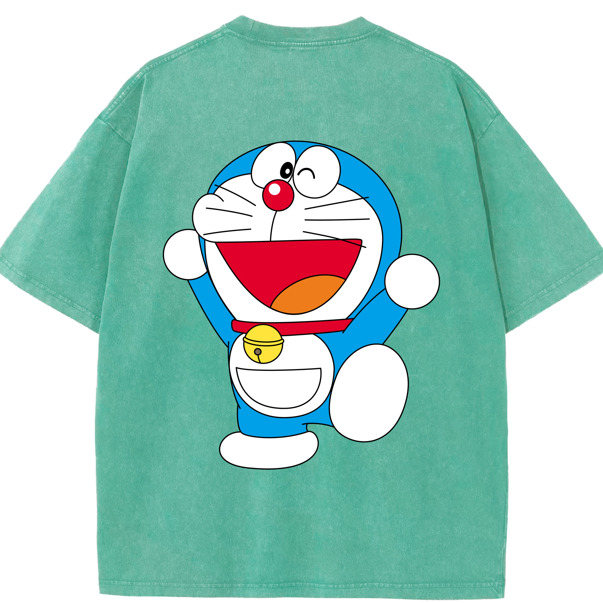 （画像用） ドラえもん Doraemon 綿100% ヴィンテージ風 半袖Tシャツ（背面プリント）